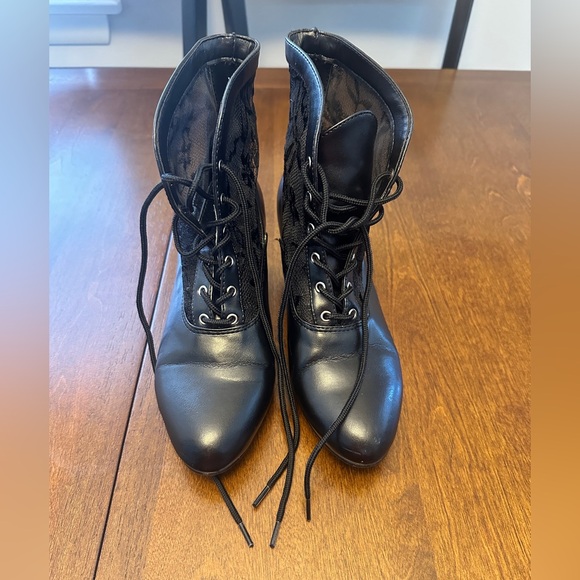 Funtasma Black Lace-Up Boots - Picture 1 of 10